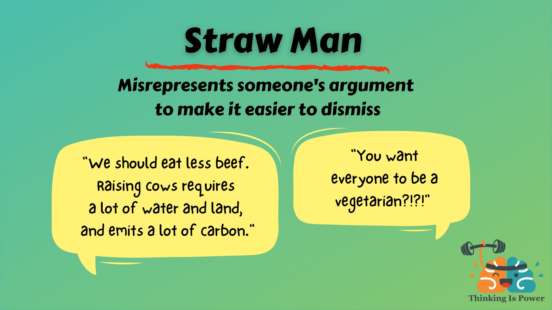 Straw man fallacy discount