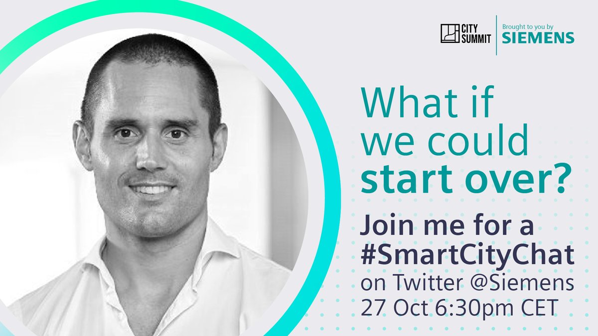 Join me for the #SmartCityChat on <a href="/Siemens/">Siemens</a> today at 06:30pm CET

Meet @Gerhard_Kress, <a href="/TheJudyMartinez/">The Judy Martinez-Faye</a> and 
<a href="/MartinPowell14/">Martin Powell</a> and the #siex community <a href="/AkwyZ/">Antonio Vieira Santos</a>, <a href="/Paul4innovating/">Paul Hobcraft</a>, <a href="/Kevin_ODonovan/">Kevin O'Donovan</a>, <a href="/IIoT_World/">IIoT World</a>, 
<a href="/TopCyberNews/">Ludmila Morozova-Buss & Stéphane Nappo, #CISO</a>, <a href="/WSWMUC/">Wilko S. Wolters</a>
 and many more!