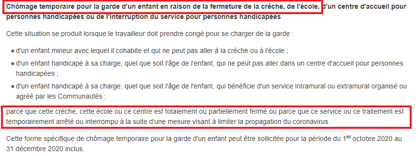 📢 Prolongation congés d'automne ➡➡ "Congé Corona"

Donne droit à l'ouverture d'un droir au chomage temporaire pour les parents sur ces deux jours de fermeture des écoles.

onem.be/fr/documentati…

+ de details sur notre page Facebook

#fapeo #parentsdeleve #corona #chomage