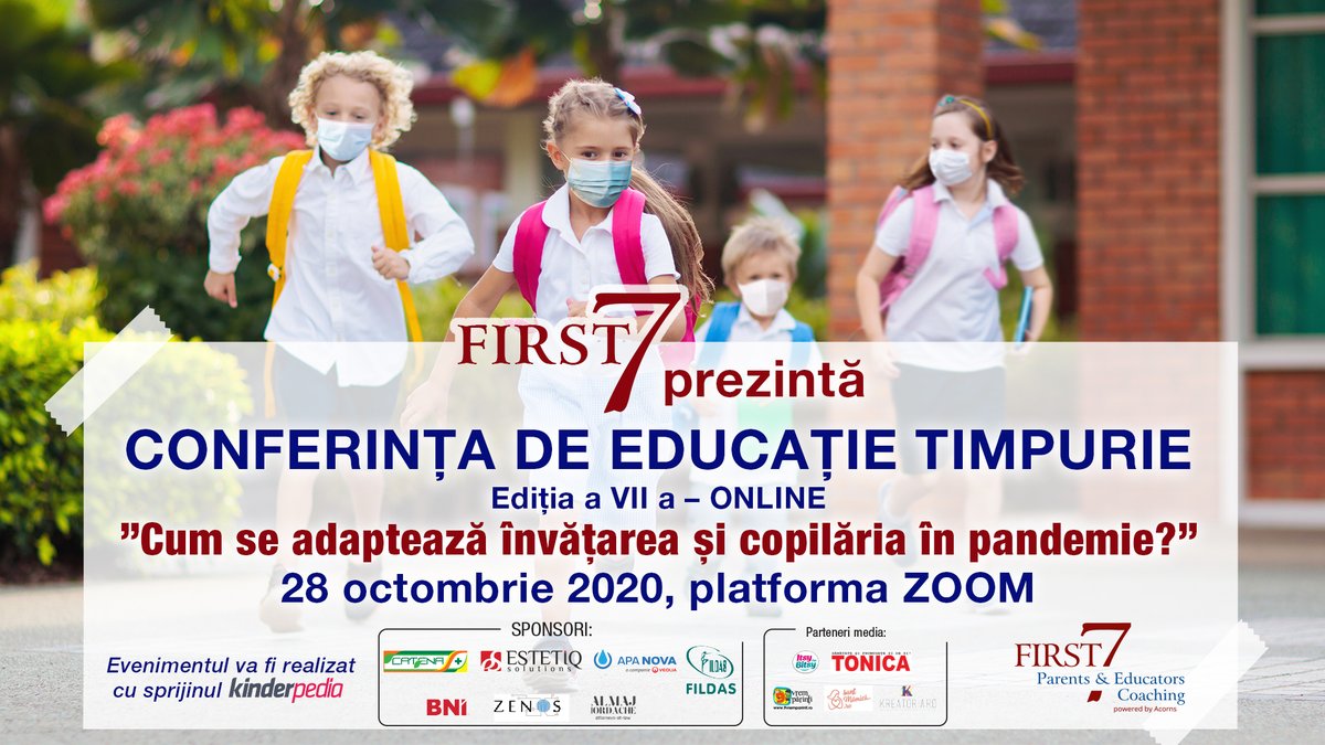 NRCC_ro's tweet photo. 📅On 28 of October, @acorns through its training division, First7 – Parents &amp; Educators Coaching, organizes the 7th edition of 🧸 Early Age Foundation Conference - “ Childhood and learning in pandemics time”.
👐Please join our Member tomorrow: https://t.co/2e4ysZtVA4 https://t.co/4B0MOtVmWU