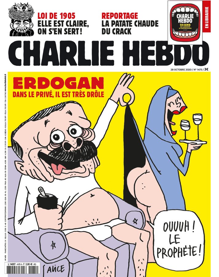 Charlie Hebdo Caricatures Erdogan In Slip In Its New Edition