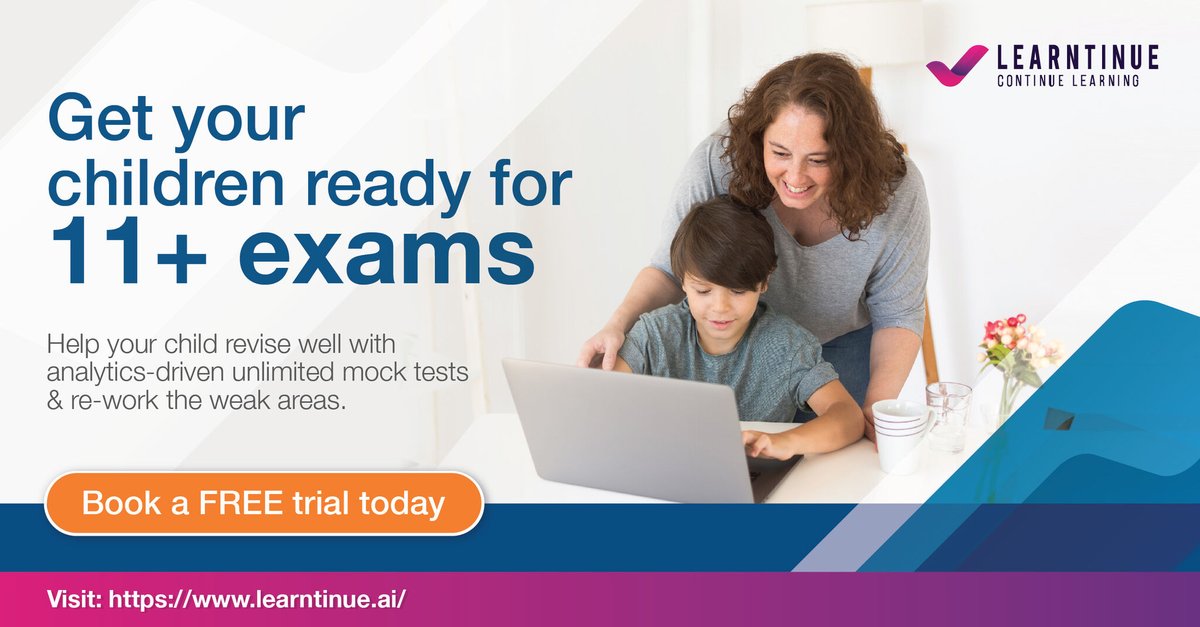 learntinue's tweet photo. Get ready for 11+ success! Help your child revise well with analytics-driven unlimited mock tests and re-work the weak areas. Register here: https://t.co/FXOzcVdNlw 
#GrammarSchool #EntranceExam #11plus #11PlusExam #OnePlatform #OnlineLearningForAll #ContinueLearning https://t.co/wO8Db5XoMw