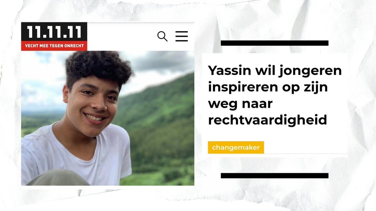 Changemakers, de campagne van <a href="/www11be/">11.11.11</a>, focust zich ook dit jaar op sterke mensen en straffe organisaties die actie ondernemen. 👊
YOUCA-ambassadeur Yassin, van het project uit 2019, is één van die changemakers! 
11.be/ontdek-de-chan…