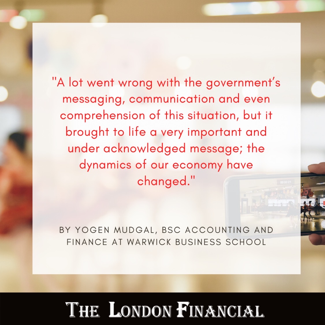 Check out today's article By Yogen Mudgal, who gives his opinion on the recent government advertisement implying that a ballerina retrains for a job in "cyber".

thelondonfinancial.com/post/technolog…