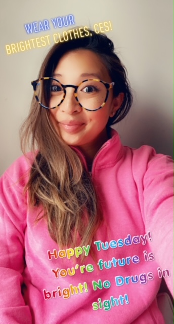 Leslie Chong (@mrsc_ces_ftps) on Twitter photo Happy Tuesday, CES!! What a wonderful day to wear our brightest clothing because..
OUR FUTURE IS BRIGHT! NO DRUGS IN SIGHT! 
Hope you all have a wonderful day! Show us your SPIRIT and don't forget to use the tag #CESVIRTUALCOOLCATS @RizkallaVP_FTPS @MsP_FTPSchools Happy Tuesday, CES!! What a wonderful day to wear our brightest clothing because..
OUR FUTURE IS BRIGHT! NO DRUGS IN SIGHT! 
Hope you all have a wonderful day! Show us your SPIRIT and don't forget to use the tag #CESVIRTUALCOOLCATS @RizkallaVP_FTPS @MsP_FTPSchools