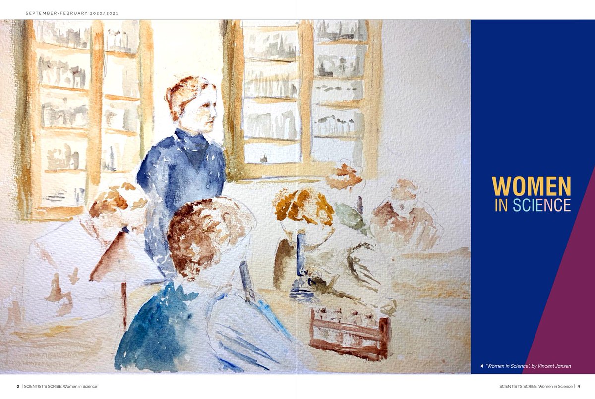 Have you seen the latest issue of Scientist's Scribe, student -led <a href="/RHULBioSci/">RHUL Biology</a> magazine? It is all about #WomenInSTEM with amazing illustrations by our HoD Vincent Jansen &amp; contributions from <a href="/Dr_Lydia_H/">Lydia Hanna</a>, <a href="/Entomony/">Monika Yordanova</a> and many others. Get your copy from Moodle BS1000/BS2000/BS3000!