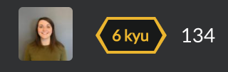 Day 36 of #100DaysOfCode // It's React week at <a href="/theSchoolOfCode/">School of Code</a>! Excited to learn this new way of programming and create new apps this week! We had an hour of <a href="/codewars/">Codewars</a> this morning and I've ranked up to 6th Kyu! Having fun constantly improving 👩🏻‍💻😄
