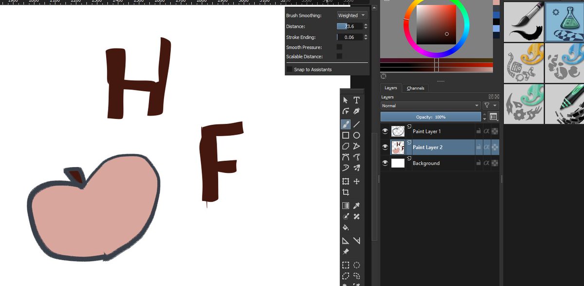 cowceeto's tweet photo. @VSakugaryo @boudewijnrempt If you means lasso fills, there's Shape_Fill brush in Krita that uses Shape Engine. https://t.co/mxrowMSfN6