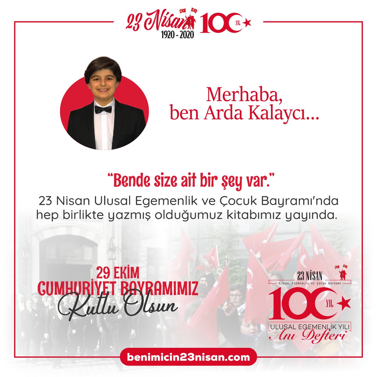 mektebimkoleji's tweet photo. Öğrencimiz Arda Kalaycı’nın 23 Nisan’da başlattığı “Benim İçin 23 Nisan” projesi dijital kitap olarak yayında. Kitaba ulaşmak için 📌https://t.co/FqO62T8XeG https://t.co/N81OHmREw5