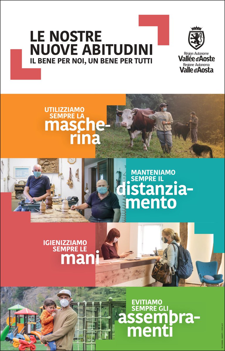 vdaufficiale's tweet photo. Le nostre nuove abitudini. Il bene per noi, un bene per tutti #sicurezza #covid19 https://t.co/23publThTX