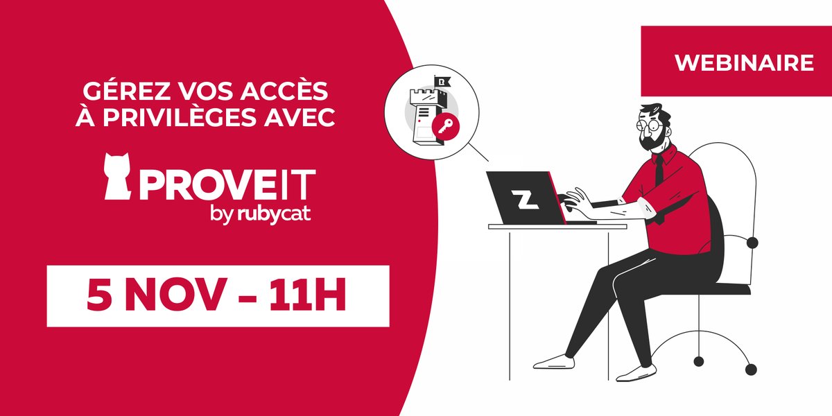 [ 🧑‍💻#Webinar] Jeudi 5 novembre à 11h

Venez découvrir comment sécuriser et gérer vos accès sensibles avec PROVE IT.

 👉 Inscrivez-vous dès maintenant : ow.ly/u8Pr50C3CYW