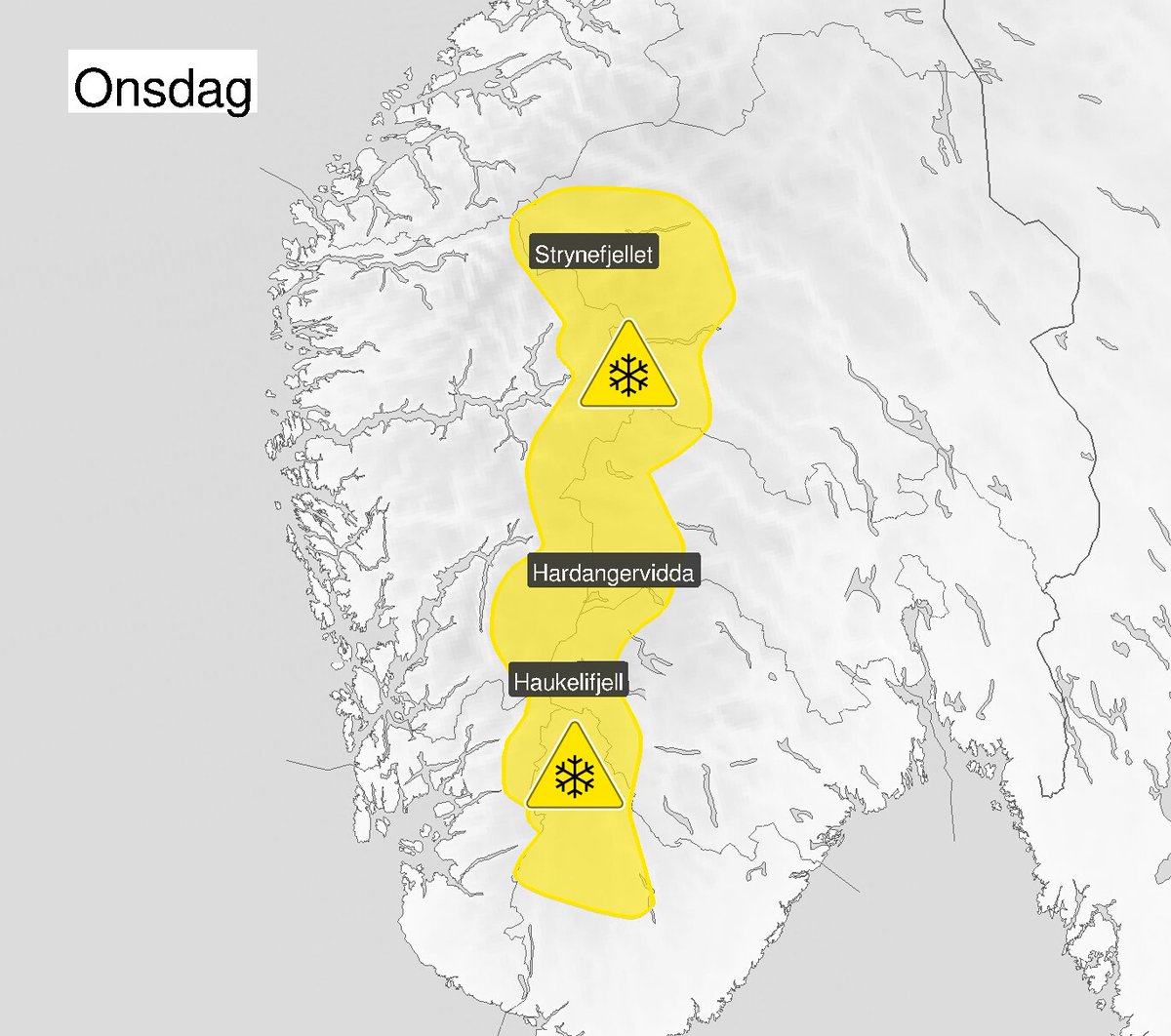 Meteorologene's tweet image. Det er ute gult farevarsel på snøfokk for #Jotunheimen og #Langfjella. Onsdag kommer det snø og i kombinasjon med kuling fra sørøst, senere sørvest, kan det bli lokalt vanskelige kjørefohold 🚙💨

Alle farevarsler finner du på: yr.no/nb/farevarsler