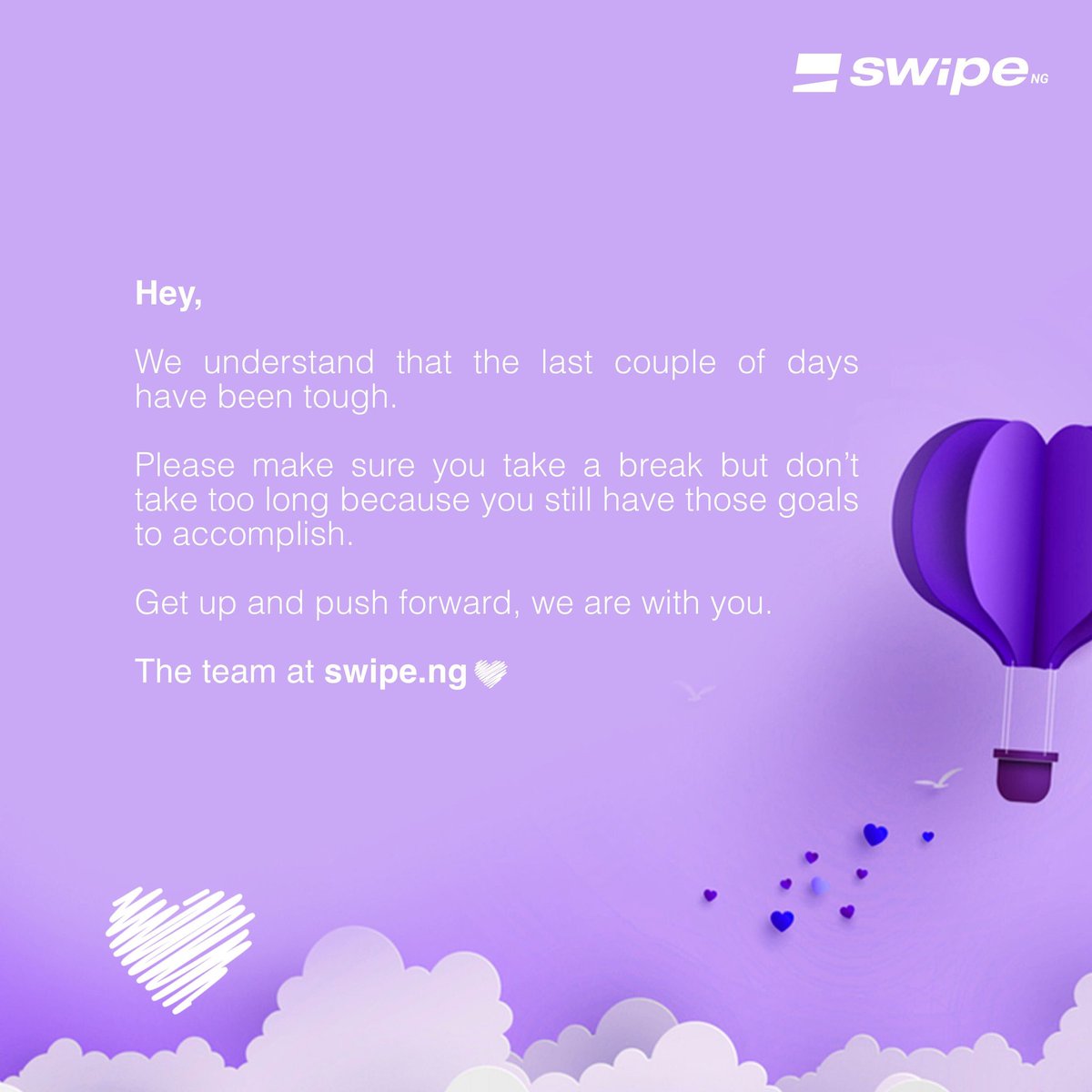 get_swipeNG's tweet photo. With love from https://t.co/Aw0CnwvuOl 💜💙

We are with you, as always. 

#EndSARS https://t.co/6gDHRwMFdq
