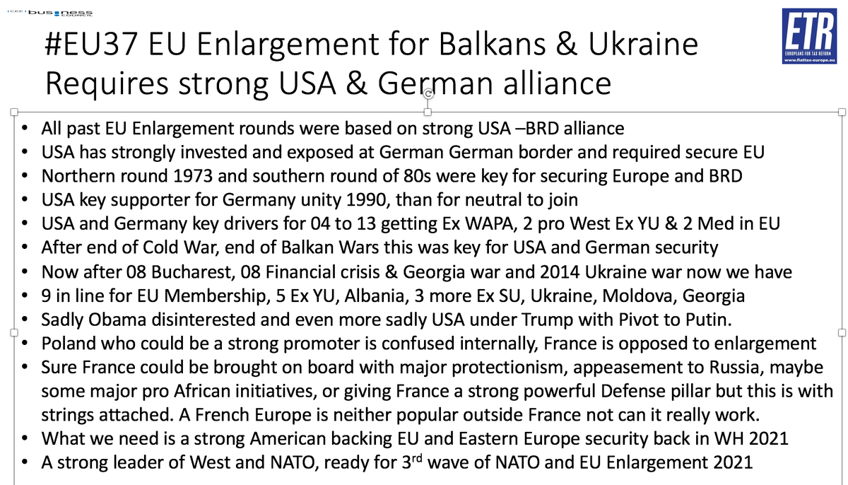 GunterFehlinger's tweet photo. Please endorse @JoeBiden @KamalaHarris and let us build strong USA German Alliance again!
With clear targets, Enlarge NATO, enlarge EU and enlarge Euro and enlarge OECD & WTO #NATO42 #EU37 #WTO11 https://t.co/iJYPqBBKRK
