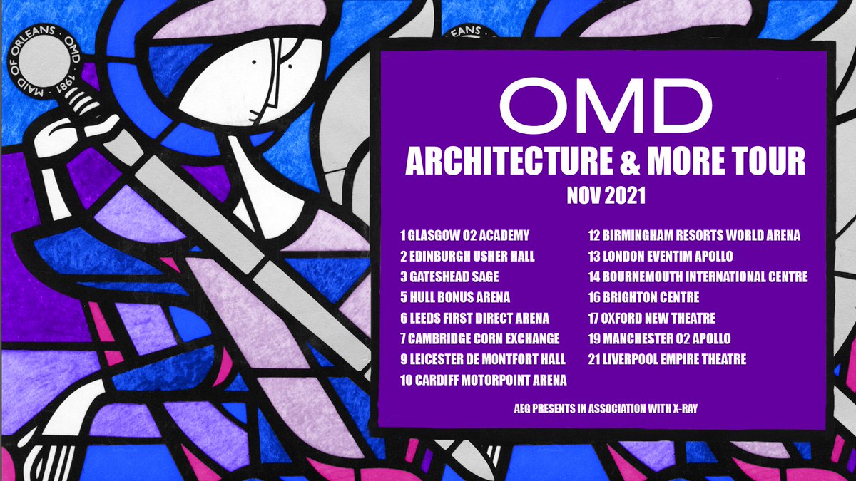 NEW // @OfficialOMD have announced dates for their 2021 'Architecture & More' tour. Tickets go on general sale 10am Friday: https://t.co/JscJDWg40r https://t.co/610GX3AaFB