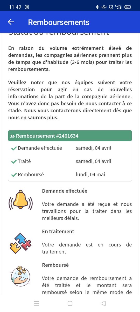 Mais_noon's tweet photo. Tiens ça vient apparaître. Mais j'ai jamais été remboursée. Ça se passe comment ? Je vous donne mon compte pour le prouver ? C'est inadmissible,j'attends depuis mars mon remboursement ! #edreams @eDreams_fr
@eDreams waiting for my refund since march ! https://t.co/lCK3Mo7y5d