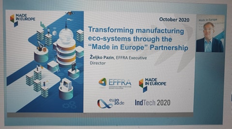 EFFRA_Live's tweet image. #IndTech2020 

The 2030 vision - manufacturing through #MadeinEurope:

📌&quot;Ensuring competitiveness &amp;amp; sustainability&quot;  

📌&quot;Europe to be leading solution-provider in production technology, digitalisation, resource efficiency and circular economy implementation&quot;

@ZeljkoP