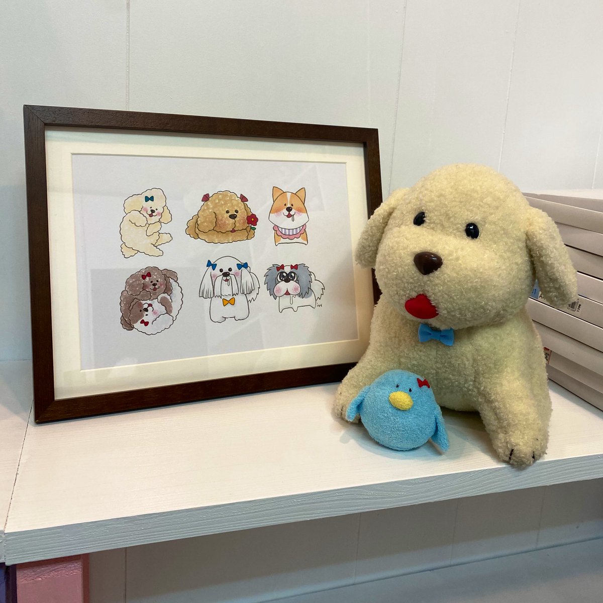 作品の額装も済んだしなんとか個展できそう😭笑。久々に原画見ていただけるの嬉しいです🥺✨ https://t.co/SAz3uoqOFo