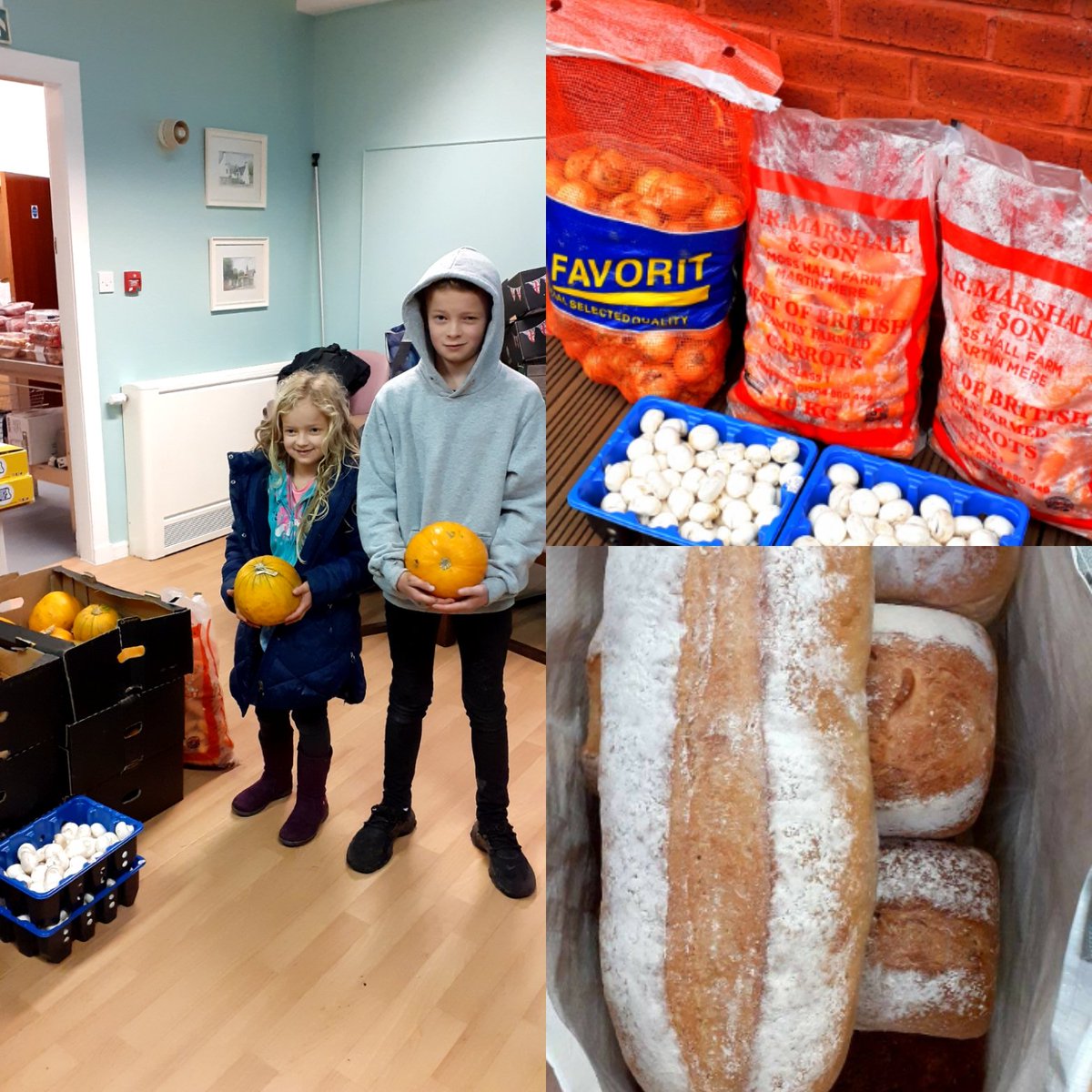 Huge Thank you to <a href="/wilsonfruitshop/">Wilson's Fresh Farm Produce</a> for another fantastic donation of carrots mushrooms onions &amp; bread .
Also for dropping off 50 pumpkins to us which were donated to us from Lothian Childcare Solutions 🎃