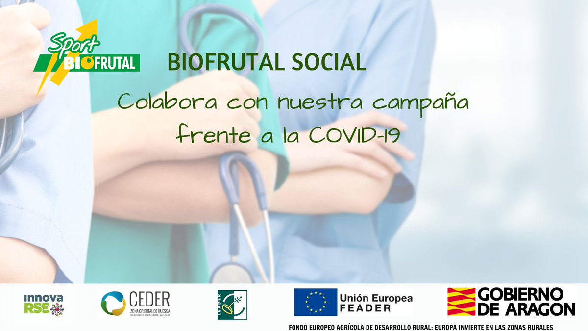 BIOFRUTAL SOCIAL nace dentro de nuestro Plan de Responsabilidad Social Empresarial, con el que la empresa fomentará las campañas donde pueda aportar su esfuerzo. Entra en biofrutal.com y colabora con el envío de alimentos energéticos destinado al personal sanitario.
