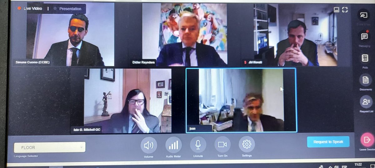 JFLopezAguilar's tweet photo. Digitalisation of Justice: Discussing AI with Lawyers&amp;Legal professions. NewTechnologies, preserving Rights to fair access to Trial,Councel&amp;Legal Aid;equality&amp;no discrimination+Privacy:with CCBE, Bars &amp;JusticeCmmissioner Reynders.Coordinated Strategies&amp;Interoperability.Brux27 oct https://t.co/yD8XLiC85J