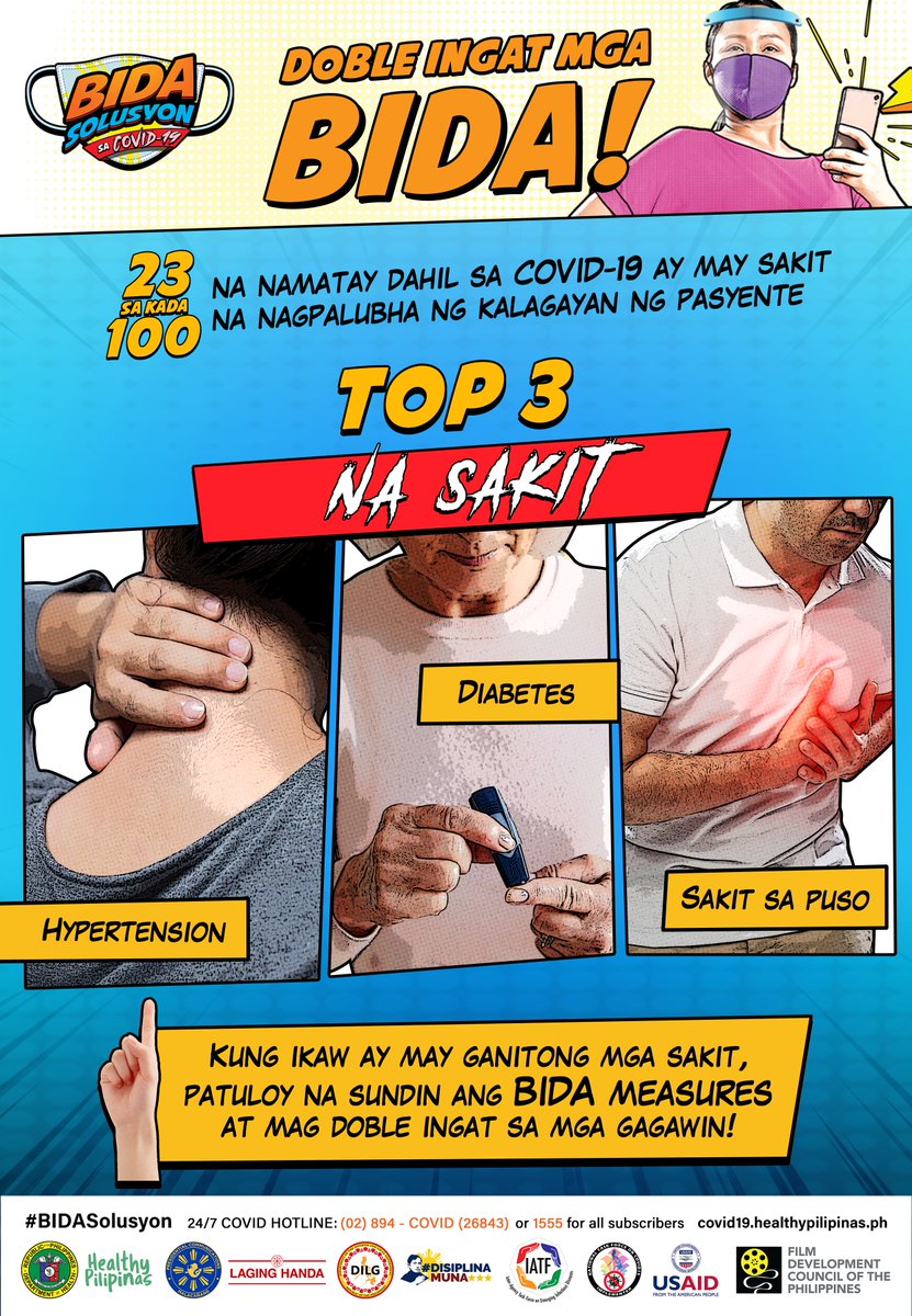 ALAMIN ang Comorbidities ng COVID-19!

23 sa kada 100 na namatay sa COVID-19 ay may mga comorbidity o iba pang mga sakit na nagpapalubha pa sa kalagayan ng pasyente.