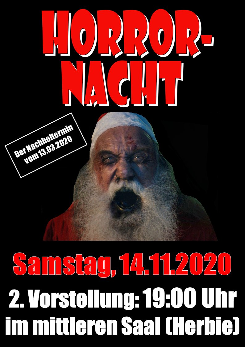 Zudem sind wir natürlich auch Horror mäßig am Freitag, den 13. für euch da. Außerdem holen wir direkt am Tag darauf die Horrornacht von Anfang des Jahres nach