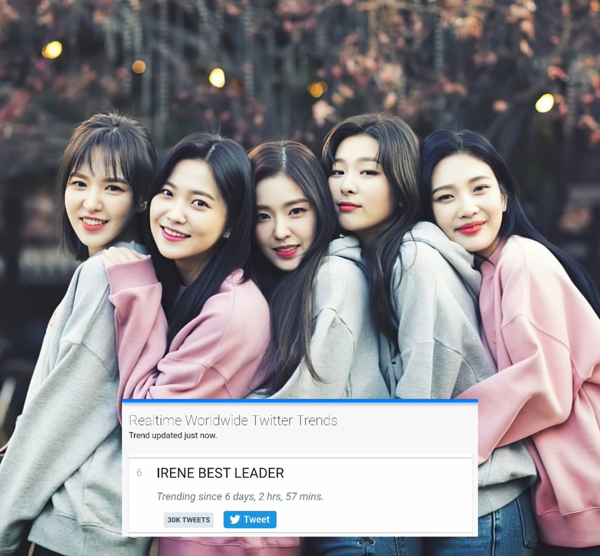 SMTownEngSub's tweet image. .@RVsmtown &quot;IRENE BEST LEADER&quot; is trending Worldwide at #6