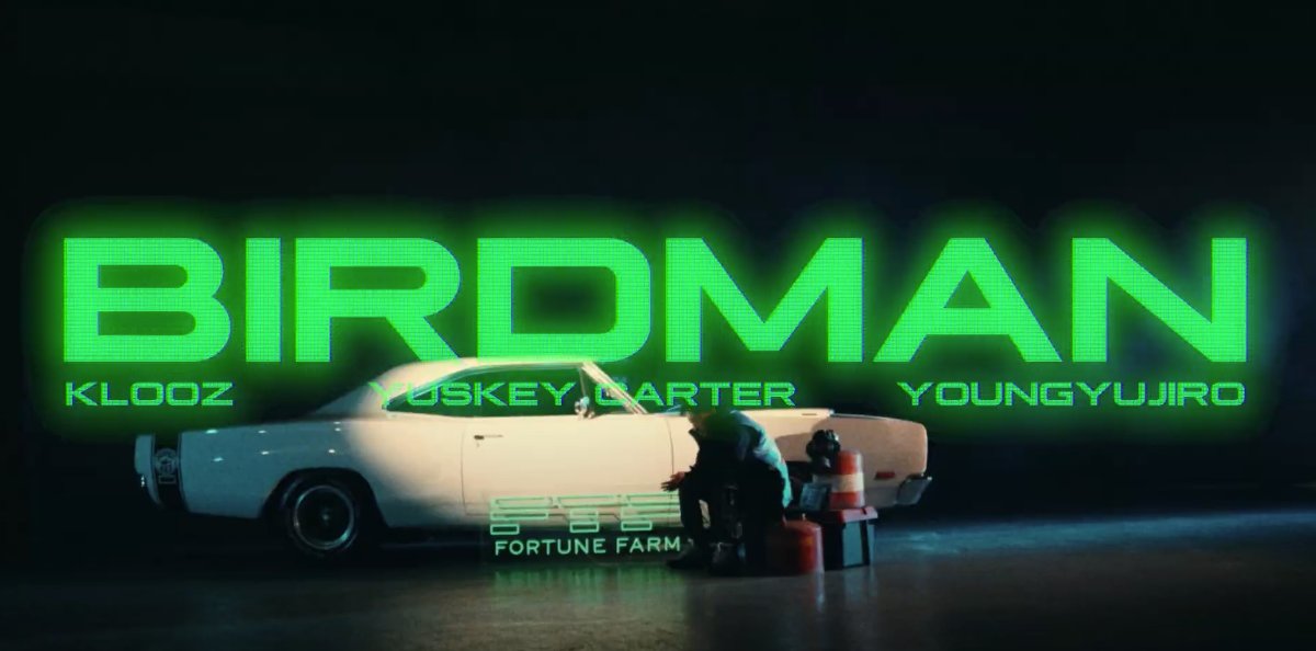 【NEW MUSIC VIDEO】

KLOOZ - Birdman feat.Yuskey Carter &amp; Young Yujiro 

レーベルオーナー3 人による楽曲 「Birdman」のミュージックビデオが公開!!
監督は、ForTune Farm から盟友 Tweli G が制作、Gopro を数十台スマートリモ ートした映像は必見!!

youtu.be/fB4oz_yFVpY