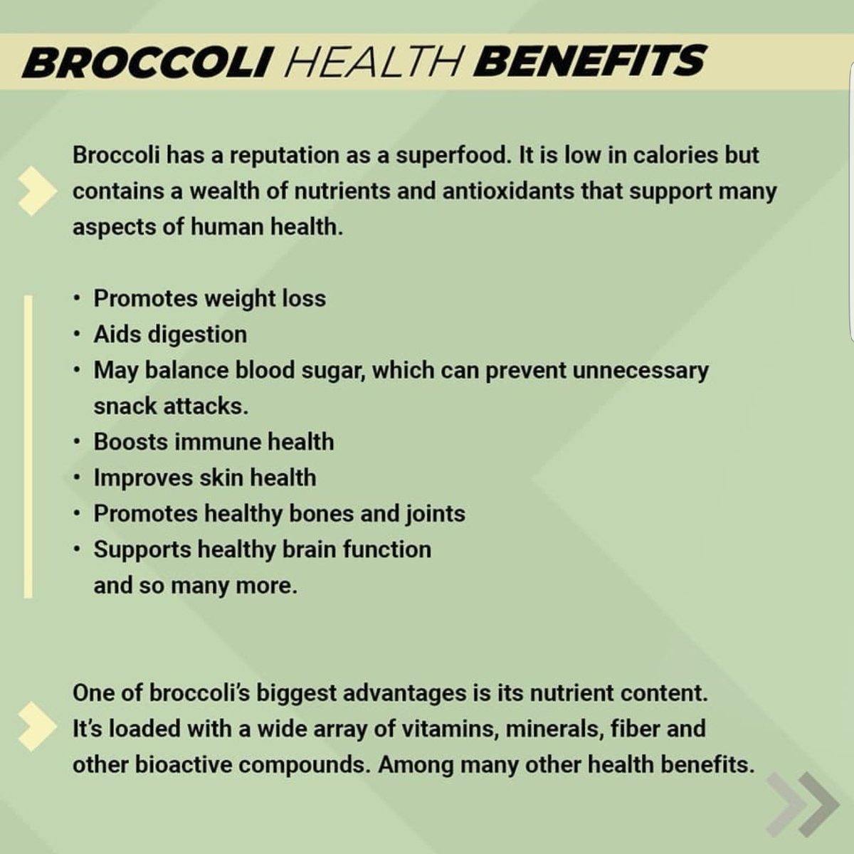 HerbexHealth's tweet photo. Family, #Broccoli is a nutrient-rich #veggie that can enhance your #health in many ways:

🥗 reducing inflammation,
🥗 improve #heart-health,
🥗 better #bloodsugar control,
🥗 boosting immunity!

Get some sticks for your meal. 
#PartnerInSlimming 

#Recipe in Instagram! ;-) https://t.co/UmeTTgSIsi