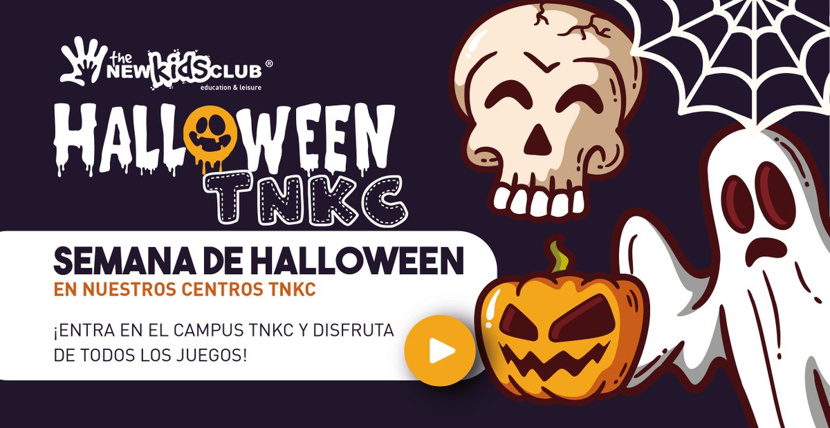 TheNewKidsClub's tweet photo. Diviértete, juega y aprende en THE NEW KIDS CLUB. Semana HALLOWEEN TNKC. Accede al Campus y disfruta de todos los juegos y recursos. Acceso gratuito para todos los clientes que asisten a los centros oficiales TNKC. https://t.co/0JOx3BL9aH https://t.co/O5vZ52QIdu