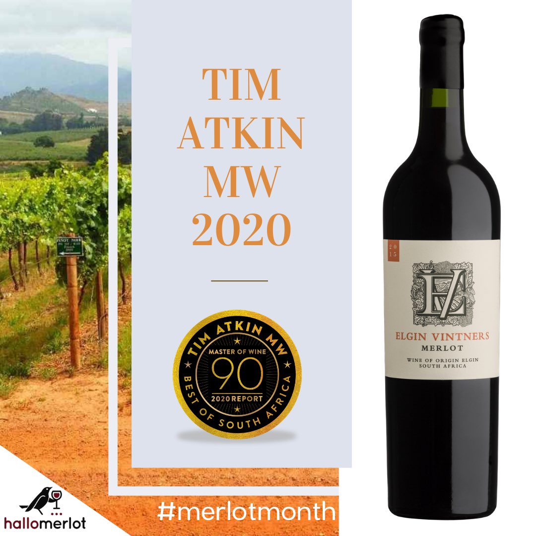 MerlotForum's tweet photo. The @ElginVintners Merlot is a prominent varietal in the estate's portfolio.
Celebrating its 90 points as noted in the latest @timatkin report, the 2016 vintage offers plummy fruit on the palate, is soft and oaky in flavour.
#timatkinreport2020 #elginvintners #merlotmonth https://t.co/E0Y7iy1Zfd