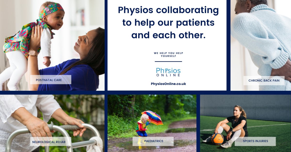 physio_4_kids's tweet photo. We're proud to join the team of experts at @OnlinePhysios working collaboratively to offer #virtualphysiotherapy services to individuals across the UK.
If you're a #physiotherapist come & join a fantastic group of professionals. It's free: https://t.co/7Bbjwu34Wl
#physiotherapy https://t.co/JcOQ9pp7vF