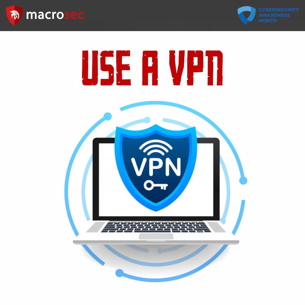 MacroSecLtd's tweet photo. Day 27 - Use a VPN

A VPN will encrypt all of your data on the public Wi-Fi network which makes it unreadable to anyone else. It's always best to avoid free Wi-Fi services when possible but if you must use them, make sure you're safe &amp; secure with a VPN.

#cybersecawarenessmonth https://t.co/VQmsB858uU