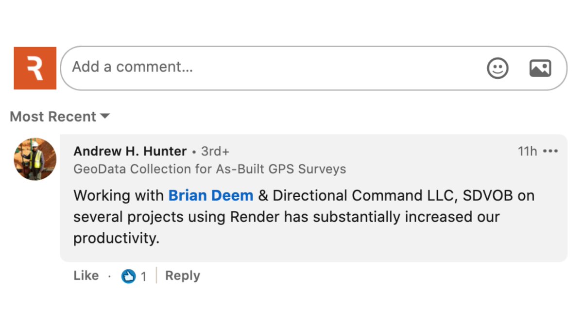 RenderNetworks's tweet image. We love it when customers share anecdotal feedback on how Render&apos;s platform is helping their field teams #buildnetworksbetter - love your work Andrew and Brian!

rendernetworks.com