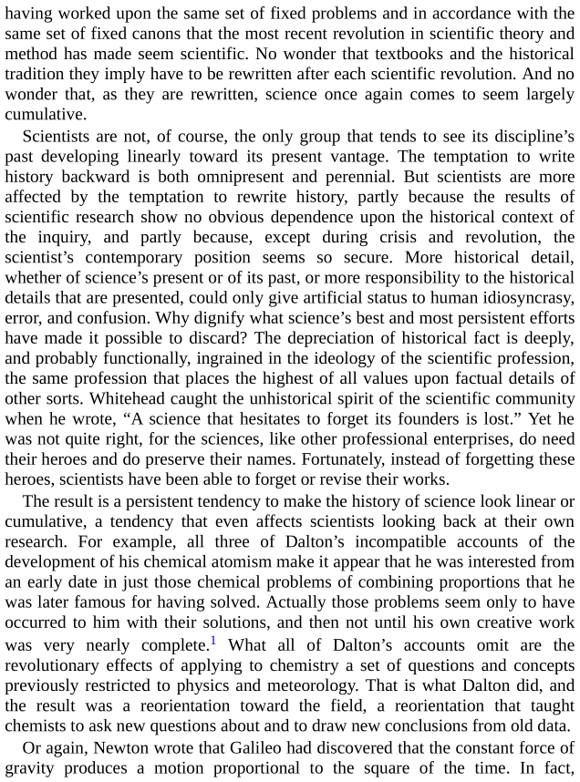 The writing and thinking is just too good not to continue quoting whole pages..."The temptation to write history backward is both omnipresent and perennial.""Why dignify what science's best and most persistent efforts have made it possible to discard?"