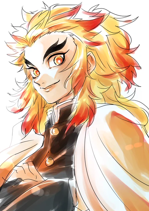 煉獄さん描いた～?
かっこい～?
#鬼滅の刃 