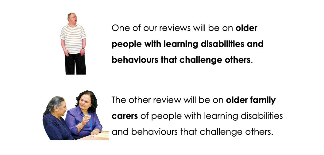 The first literature review will look at what is written about older people with learning disabilities and behaviour that services find challengingThe second will look at older family carers of this group