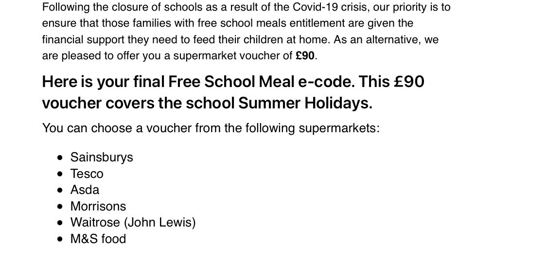 Ask yourself why can’t you spend the voucher in Aldi or Lidl’s? Waitrose and M&S??? Good Lord who comes up with this stuff? Clearly not ppl who’ve ever had to survive on nothing and make 1+1 = 20 