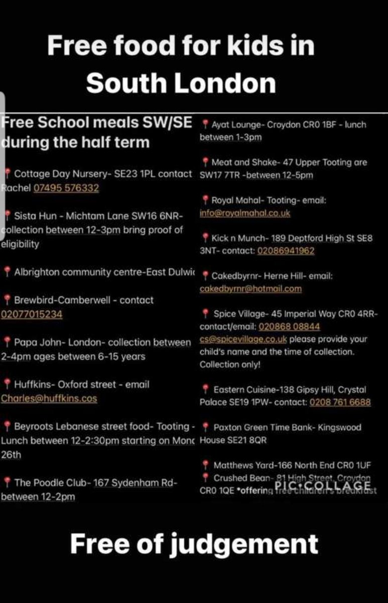 MUVAHOOD's tweet photo. Free food for kids in South London. https://t.co/vGy7ZTvlJh