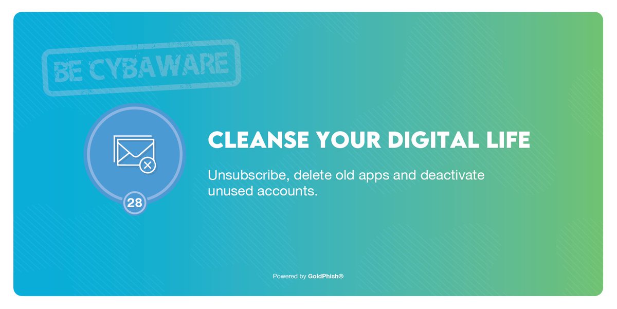 RiniGARD's tweet photo. CLEANSE YOUR DIGITAL LIFE
Cluttered #devices and outdated profiles are all signs of a security breach waiting to happen.
#BeCyberSmart #BeCybaware #NCSAM #CyberSecMonth #RiniGARD #GoldPhish https://t.co/nhG8oTh2mj