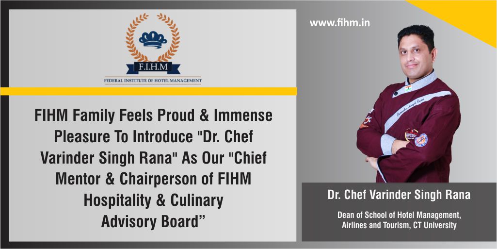 FihmNoida's tweet photo. FIHM Family Feels Immense Pleasure In Introducing Dr. Chef Varinder Singh Rana As Our "Chief Mentor &amp; Chairperson Of FIHM Hospitality &amp; Culinary Advisory Board"

#hotelmanagement #chef #hospitalityindustry #hospitalitymanagement #cheflife 🔪 #indianculinaryforum https://t.co/8BlqVlbm30