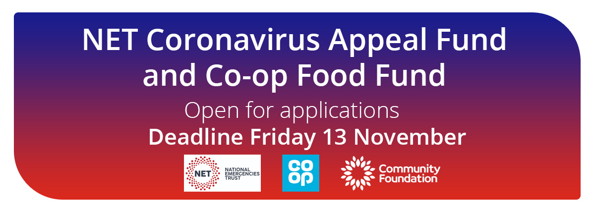 The NET Coronavirus Appeal Fund and <a href="/coopuk/">Co-op</a> Food Fund is open for applications for groups from Tyne &amp; Wear and Northumberland. For full criteria and to apply, click here: communityfoundation.org.uk/group_grant/ne…