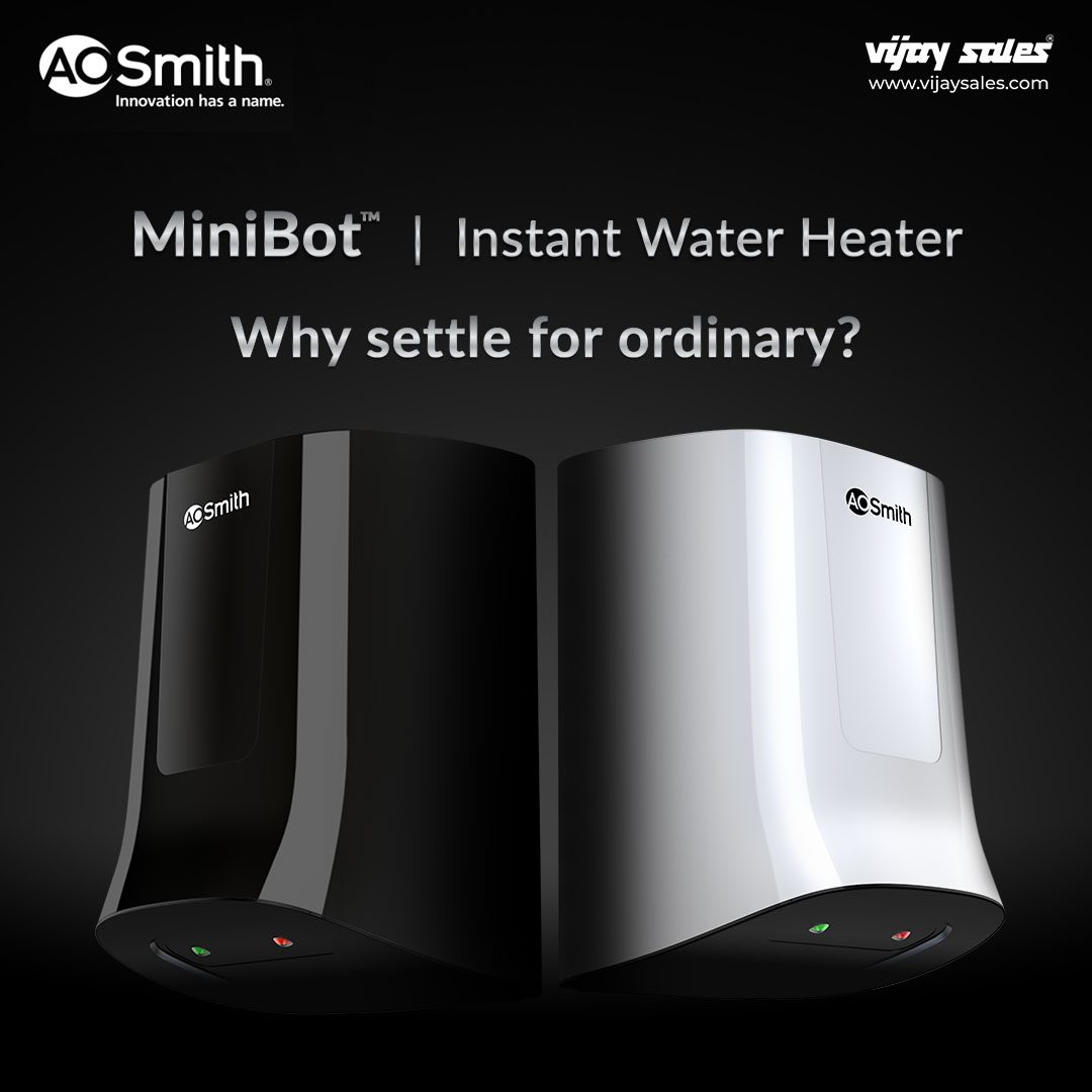 VijaySales's tweet photo. Instant water heating just got more compact and more powerful with AO Smith Minibot Water heaters! π
Enjoy warm water with glass-coated incoloy heating with AO Smithβs Minibot, available at https://t.co/L5UQNNC5gB
#AOSmith #GeyserRange #MinibotGeyser https://t.co/B1SMPCusmA