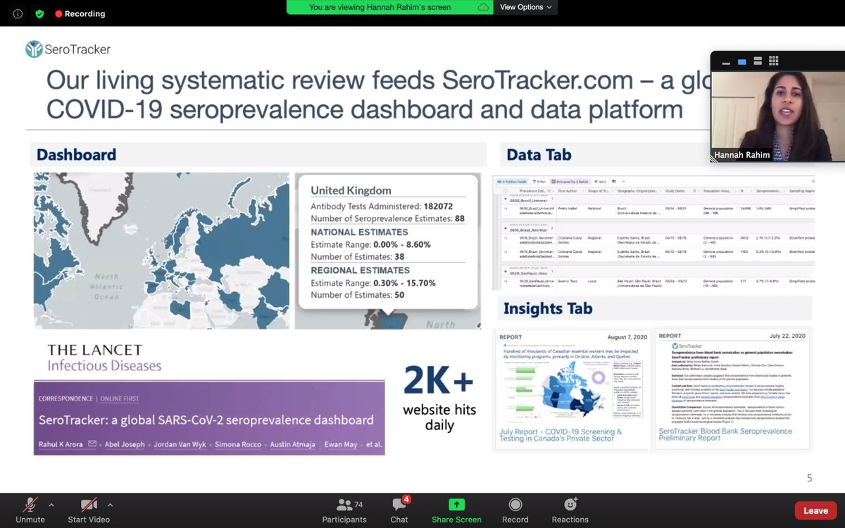 COVIDimmunityTF's tweet photo. On Friday #SeroTracker presented their living systematic review of international serosurveys to the @WHO Solidarity II, a global collaboration led by the @WHO that promotes the implementation of serological surveys of #SARS-CoV-2
🌎https://t.co/Zmppq8zNgU
https://t.co/yd1YoP3uR2 https://t.co/oSUYyqEX9H