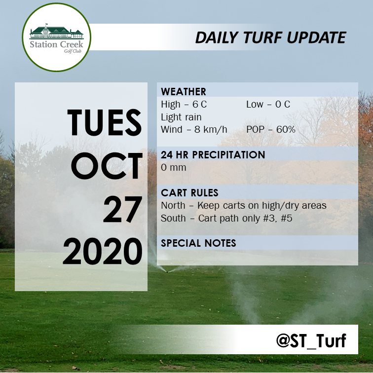 Station Creek Golf Club - Turf Department tweet media