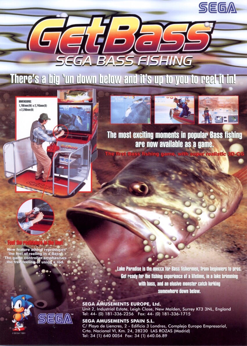Tʜᴇ Nɪɴᴛᴇɴᴅᴏʀᴋ 🎮🕹️ on X: #AFOTD #ArcadeFlyeroftheDay #065 is #Sega Bass  Fishing released in 1997 and made by Sega this #Arcade game had a fishing  reel control and the game has since
