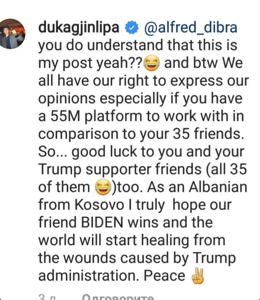 TatjanaBasevic's tweet photo. I hope @realDonaldTrump will remember all of the “celebs” that were trying to work offensively against him lately for their own personal &amp; egoistic intentions that have nothing to do with America, especially this one: https://t.co/MXMI9kIC0k