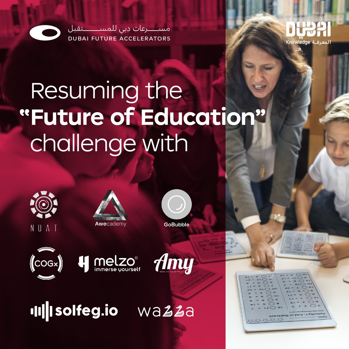 Dubai Future Accelerators (@futureaccel) on Twitter photo Are you ready to welcome back our <a href="/KHDA/">KHDA | هيئة المعرفة والتنمية البشرية بدبي</a> participants from Cohort 7?
They are joining us again to submit their solutions for the “Future of Education” challenge, and we are so excited to welcome them back on the 2nd of November!
Stay tuned to find out more about their journey. Are you ready to welcome back our <a href="/KHDA/">KHDA | هيئة المعرفة والتنمية البشرية بدبي</a> participants from Cohort 7?
They are joining us again to submit their solutions for the “Future of Education” challenge, and we are so excited to welcome them back on the 2nd of November!
Stay tuned to find out more about their journey.