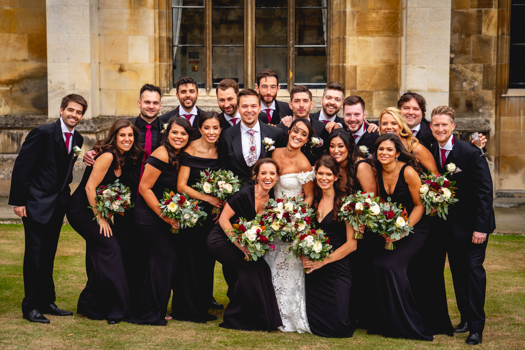 SQUAD GOALS // When your team is on point!  Gorgeous D+N &amp; their magnificent wedding party from last Summer

#cambridgewedding #collegewedding